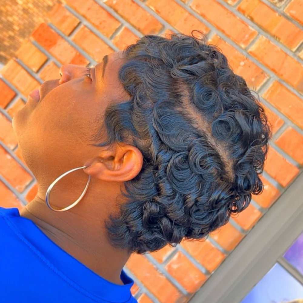 Relaxer retouch and Pixie Cut at S.S Beauti and Image Studio in Pelham, AL