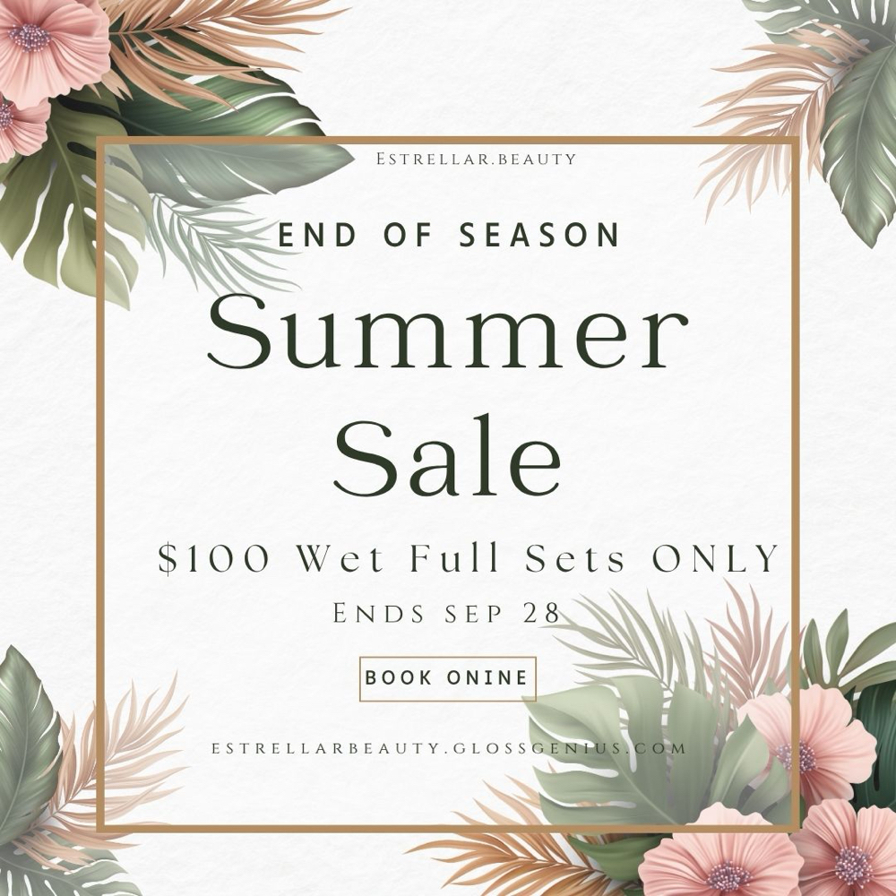 End Of Summer Sale 🌸Wet Full Set at Estrellar.Beauty in Pontiac, MI
