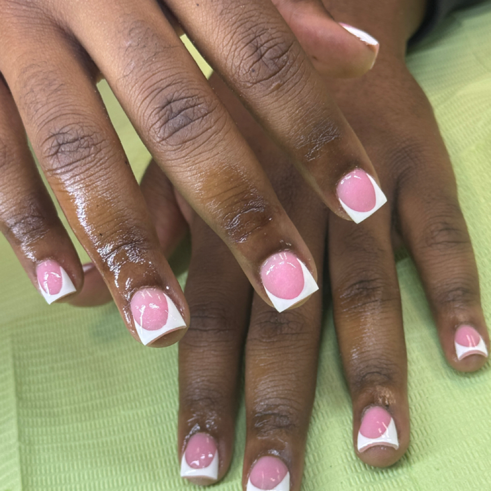 Short Nail And Toe French Tip Combo at Exquisite Digits in Augusta, GA