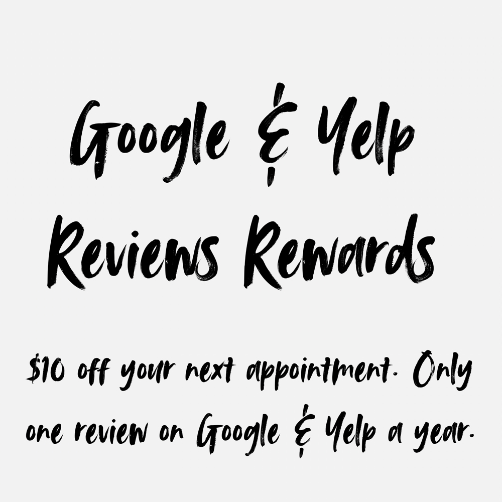 Google & Yelp Review Rewards at The Wax Bar Charlotte in Charlotte NC, NC