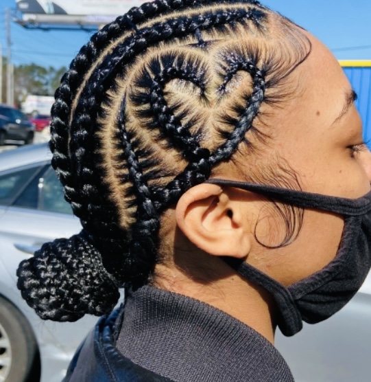 Design stitch braids (heart)