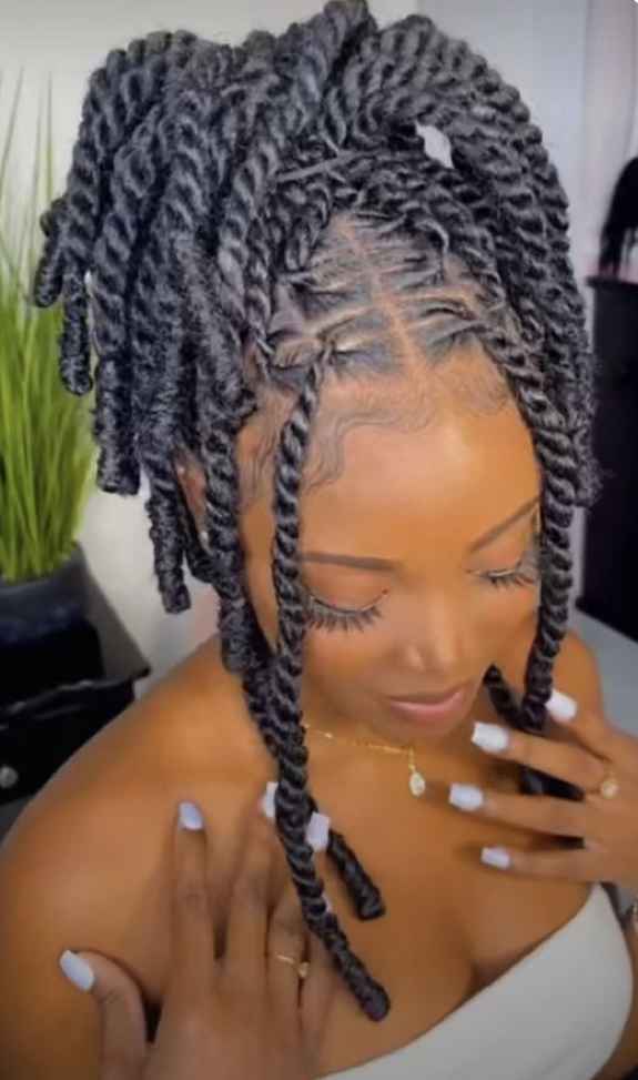 Invisible Locs W/ Hair Added