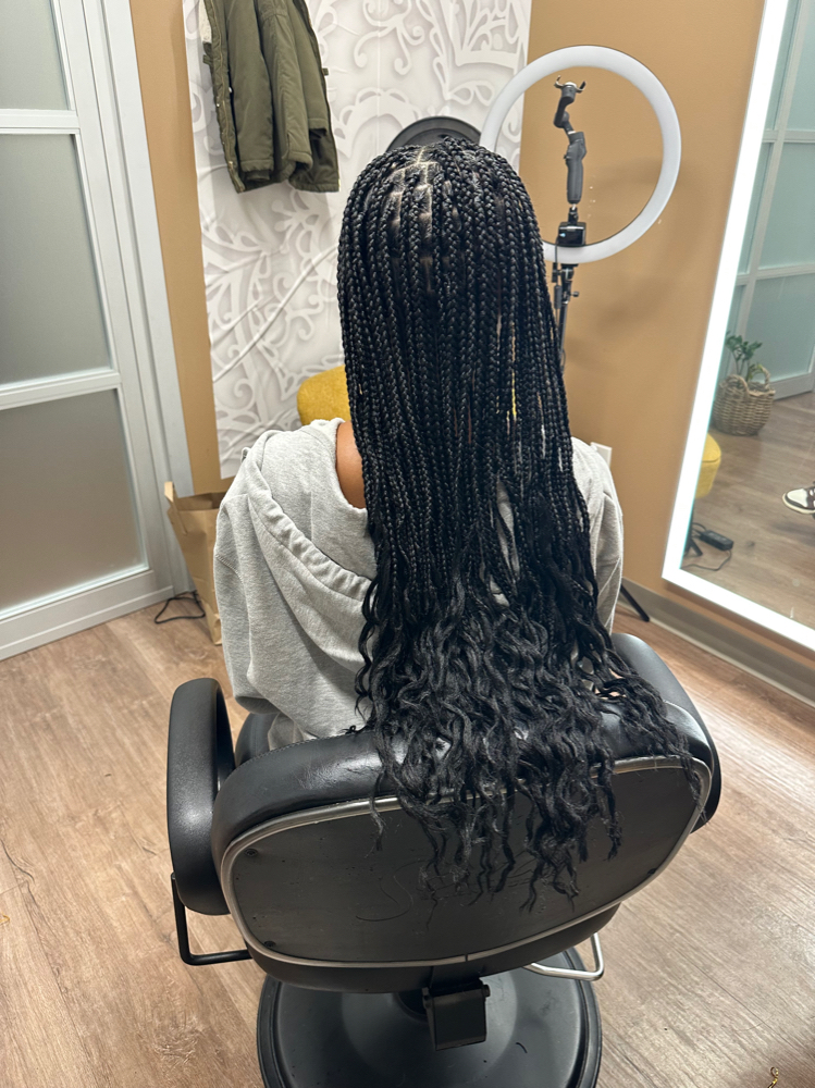 Medium Box Braids waist length