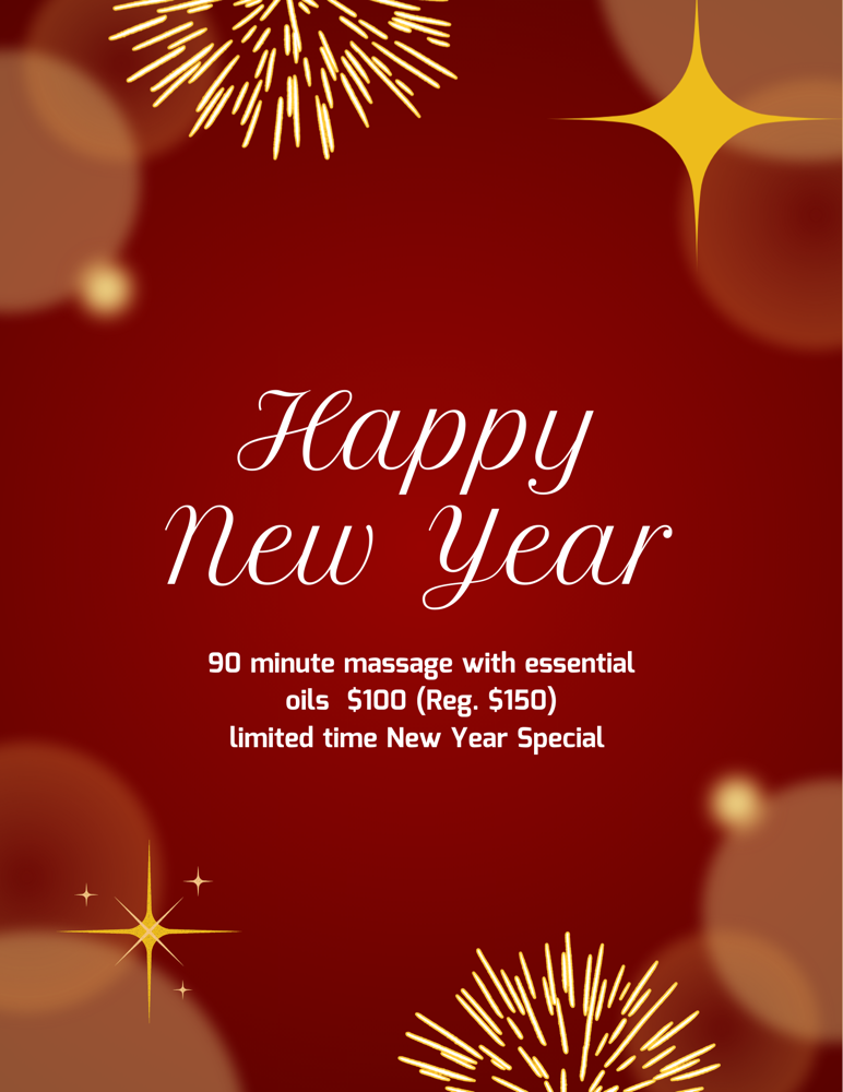 90 Minute Massage/Essential oils