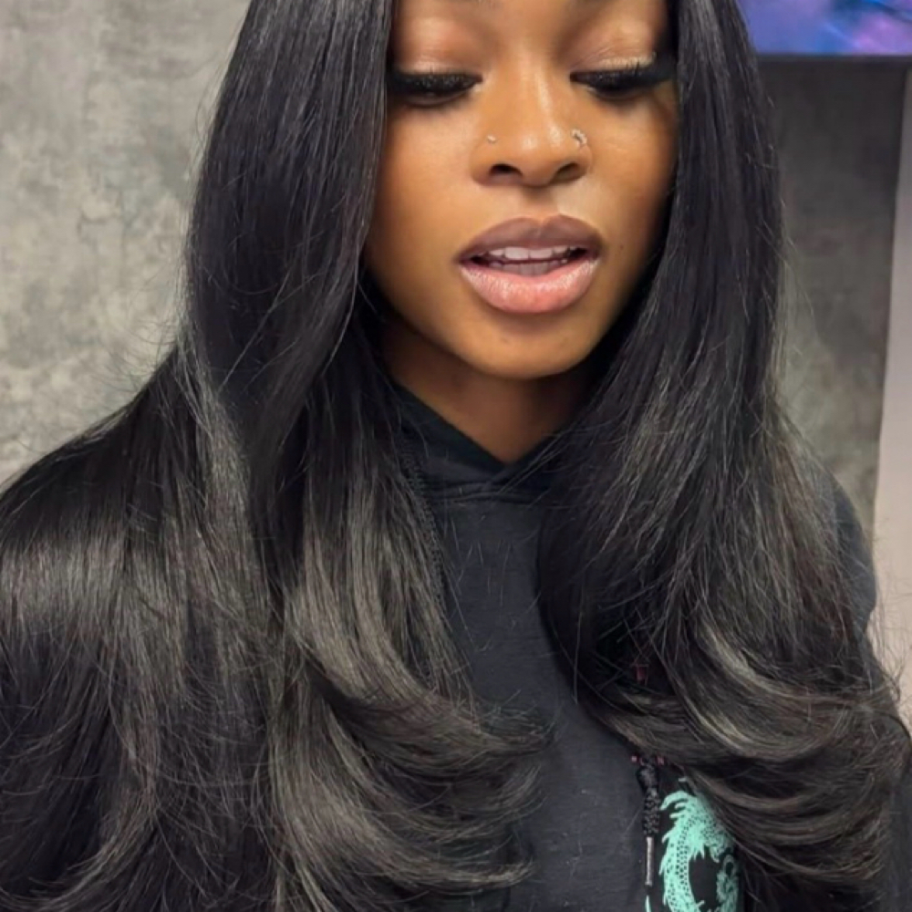 Sew-in (touch-up) at Sheema’s Hair in Hillside, NJ