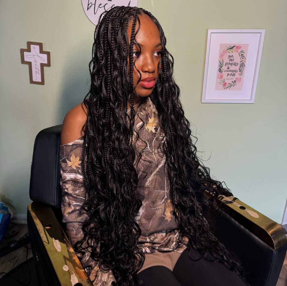 Synthetic Bohemian Curls at Diverse Creations in Longview, TX