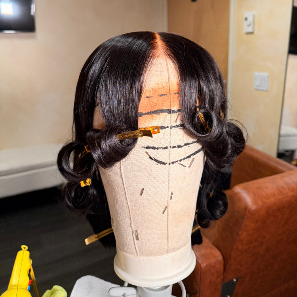 Wig installation at Stylesby.anna in Los Angeles, CA