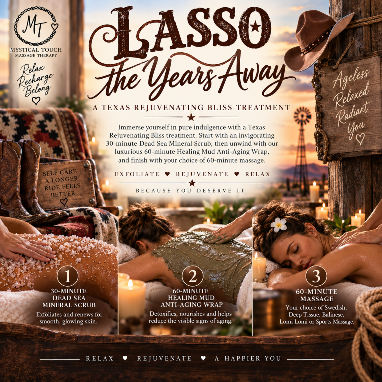 Lasso the Years Away at Mystical Touch Massage Therapy in Denton, TX