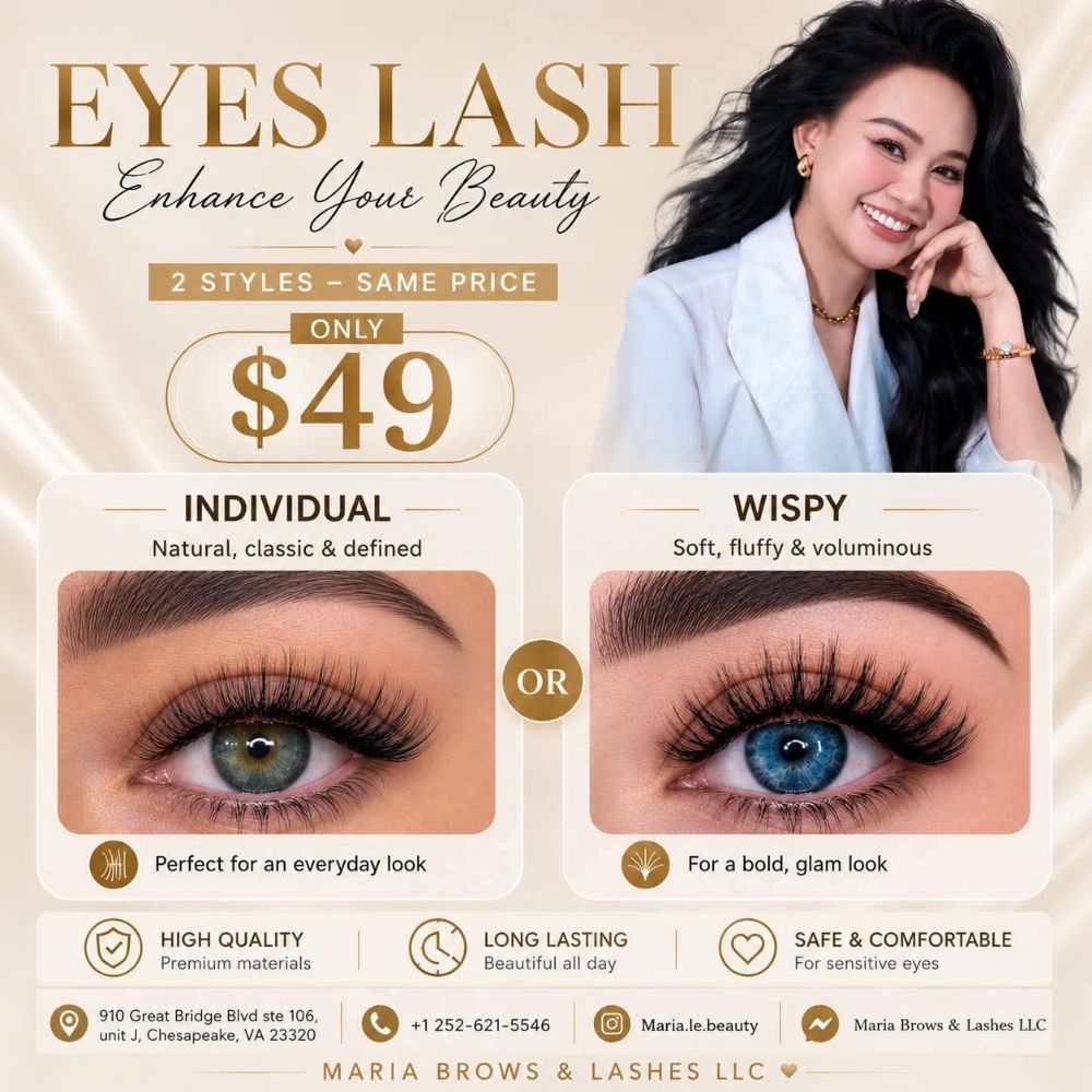 Cluster Thick Lashes- $55 at Maria Brows & Lashes LLC in Chesapeake, VA