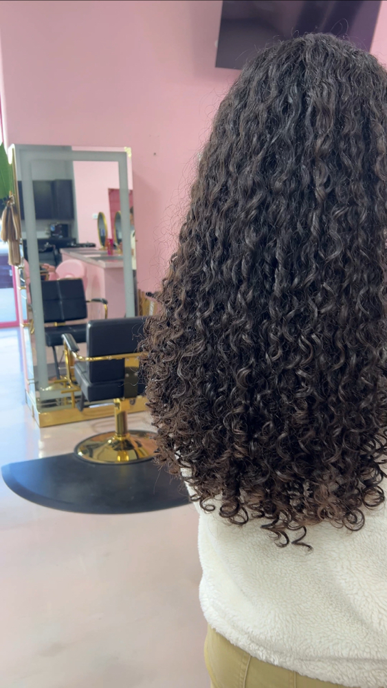 Returing Curly Client Cut
