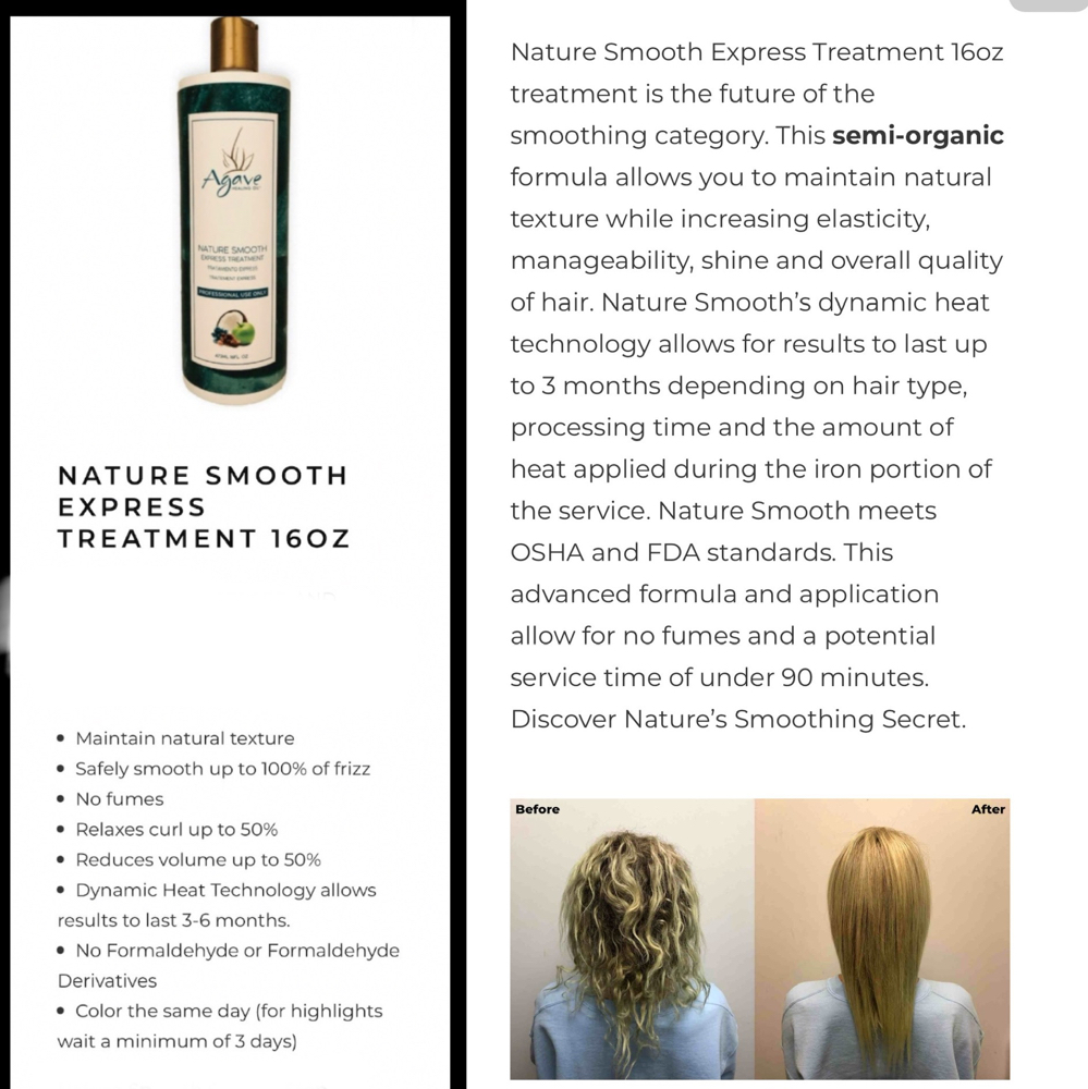 Smoothing Natural Express Treatment at Hair By Cindi in Pensacola, FL