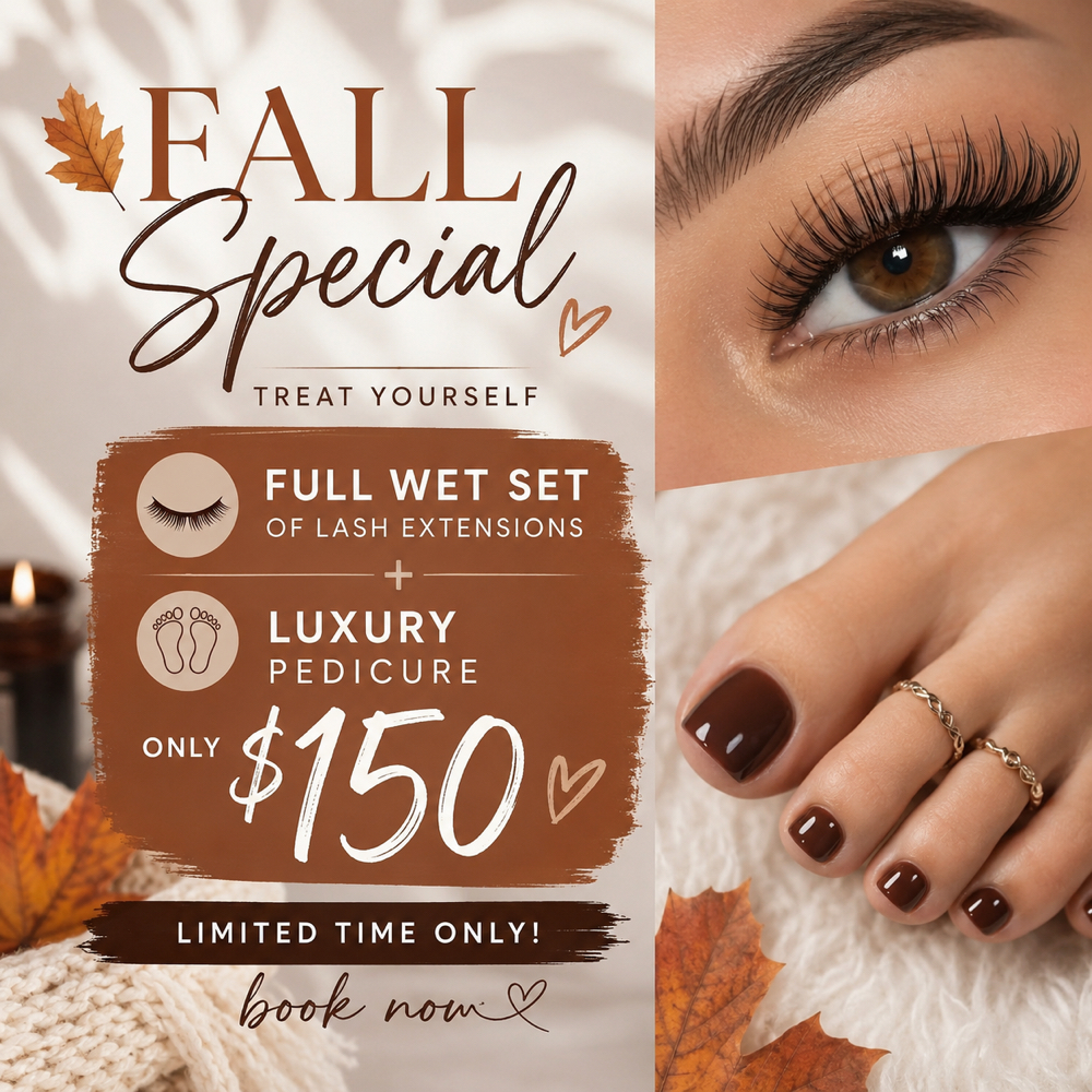 Full Wet Set WITH PEDICURE at Moon Lash Esthetics in Bradenton, FL