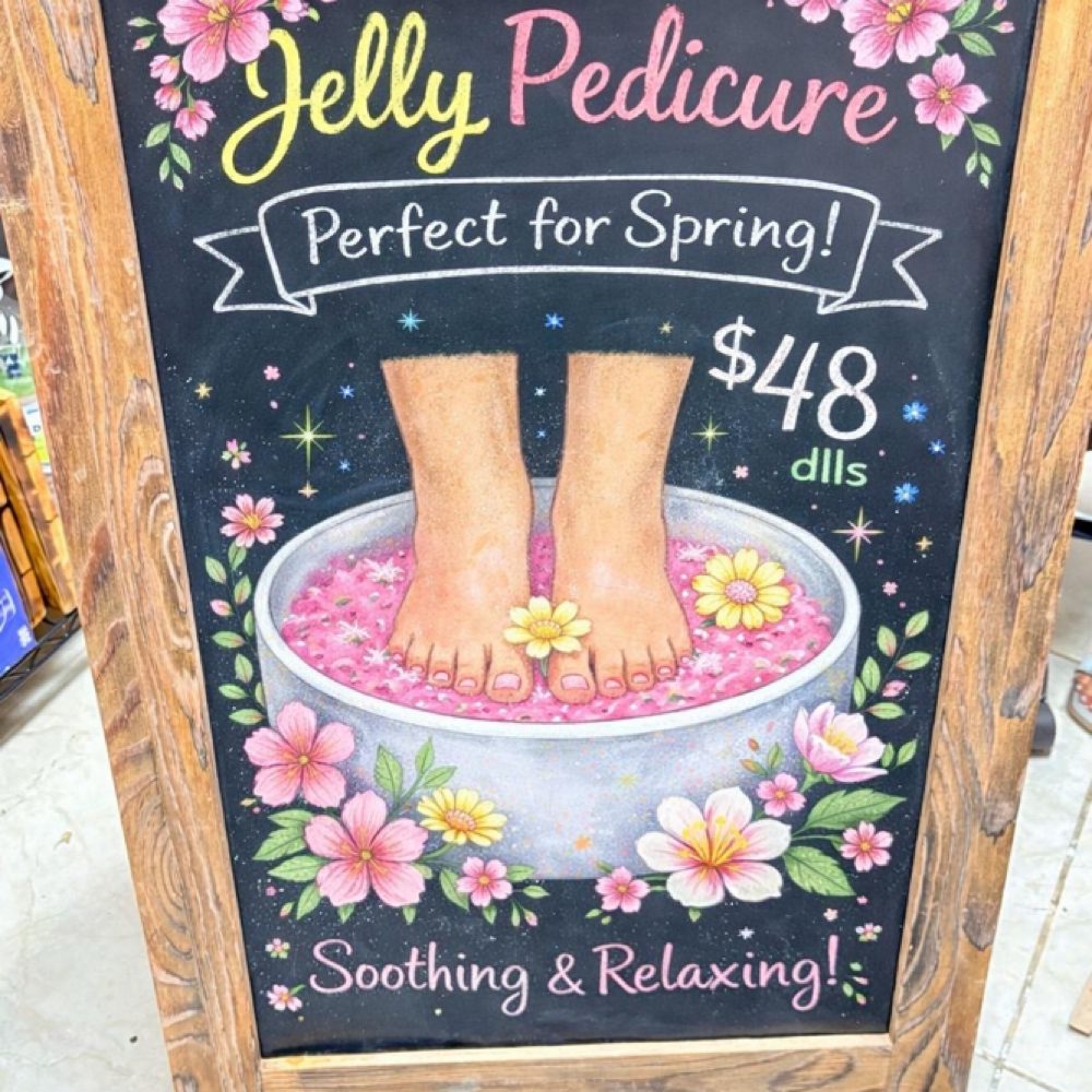 Jelly Special Spring 🌸Pedicure at Beauty Room Nails & Spa in McAllen, TX