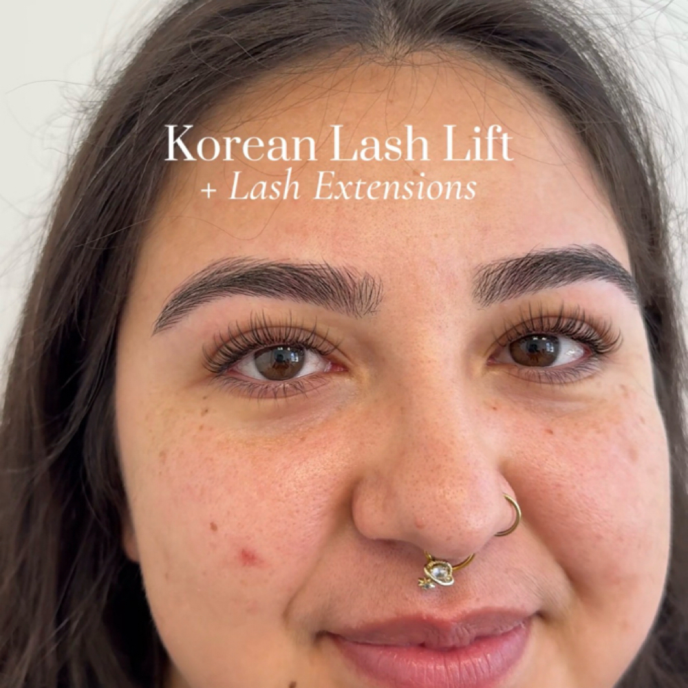 Korean Lash Lift + Lash Extensions at lashedbyilieza in San Diego, CA