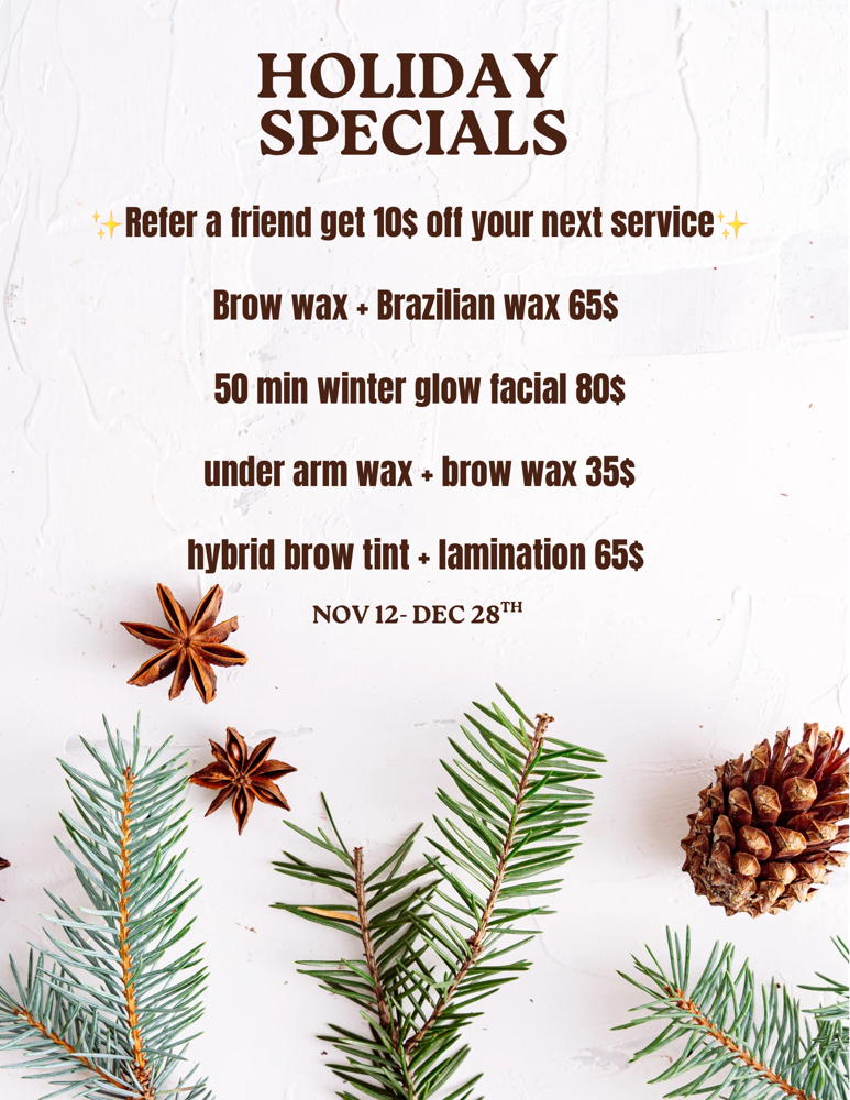 Brow Wax + Brazilian Wax