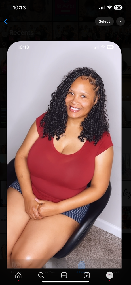 Med Boho Knotless Bob