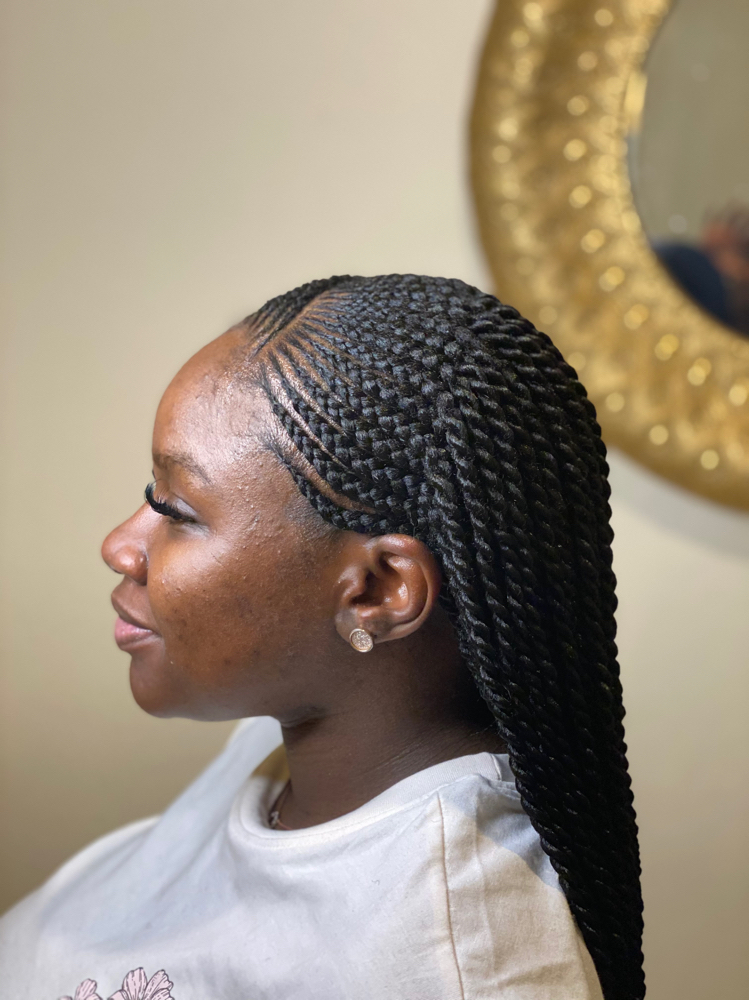 Medium Braids W/ Senegalese Twist