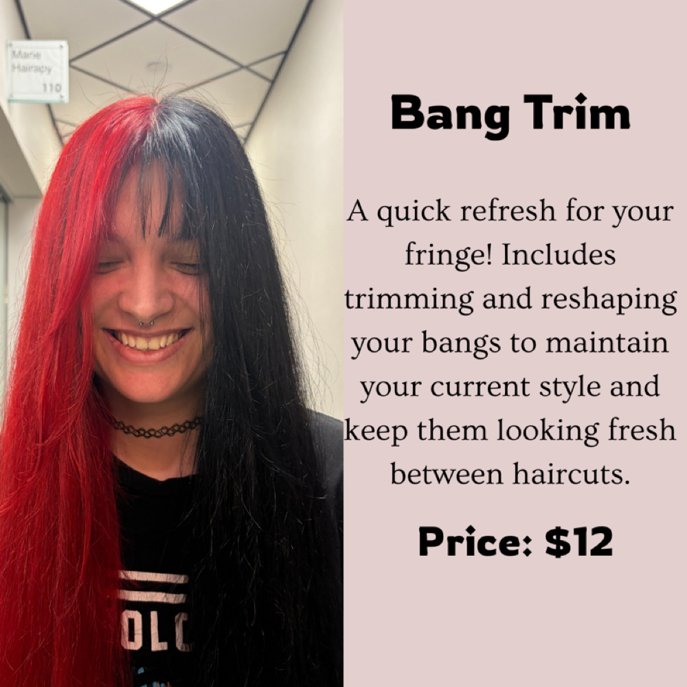 Bang Trim at Styling by Destiny in Portland, MI