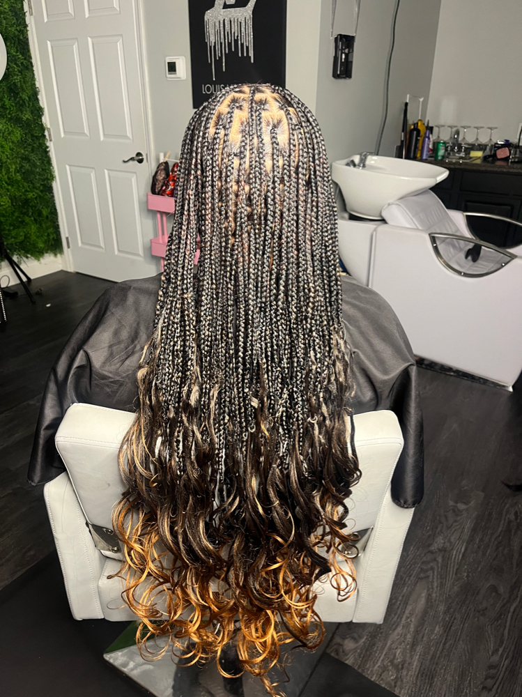 Small French Curl Braids