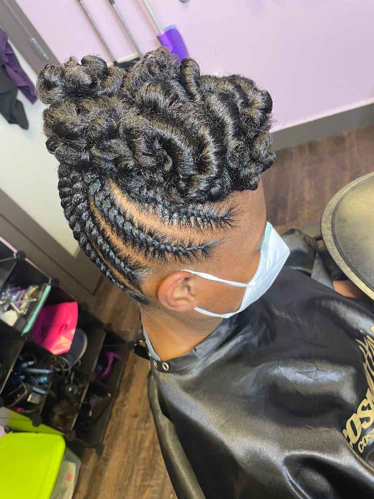Flat Twist Updo (Natural)