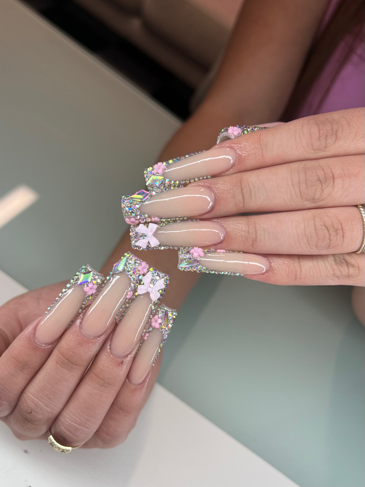 X-Long Acrylic Full Set (8-9)