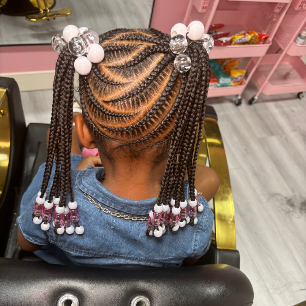 Kids 12&Under Braids W/ Added Hair at RockN Beauty Bar in Antioch, CA