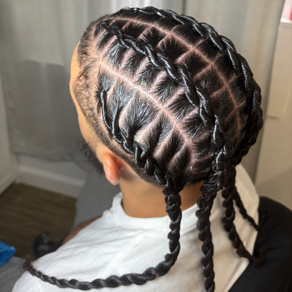 flat twist braids