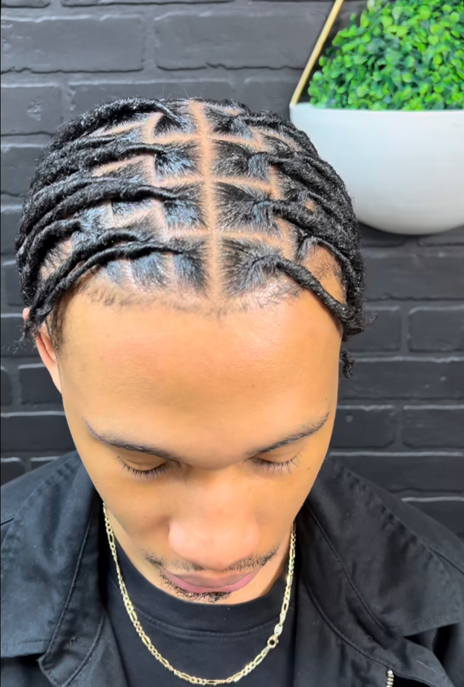 Retwist Above Ear More Than 70 Locs