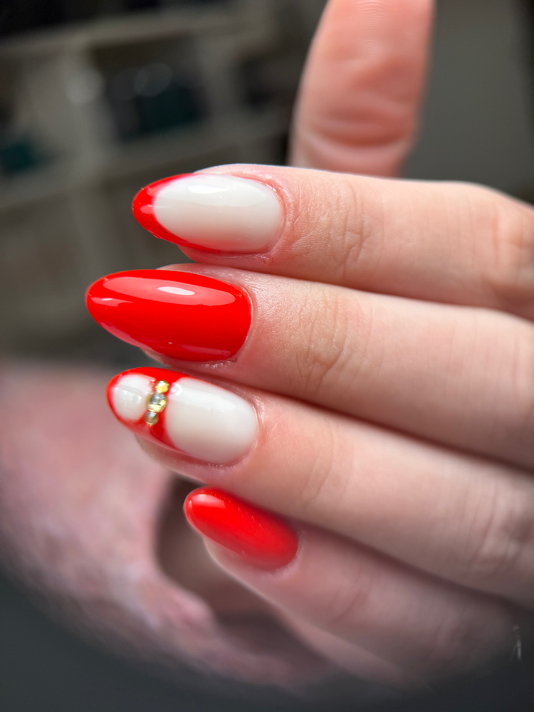 Russian Manicure With Desgin