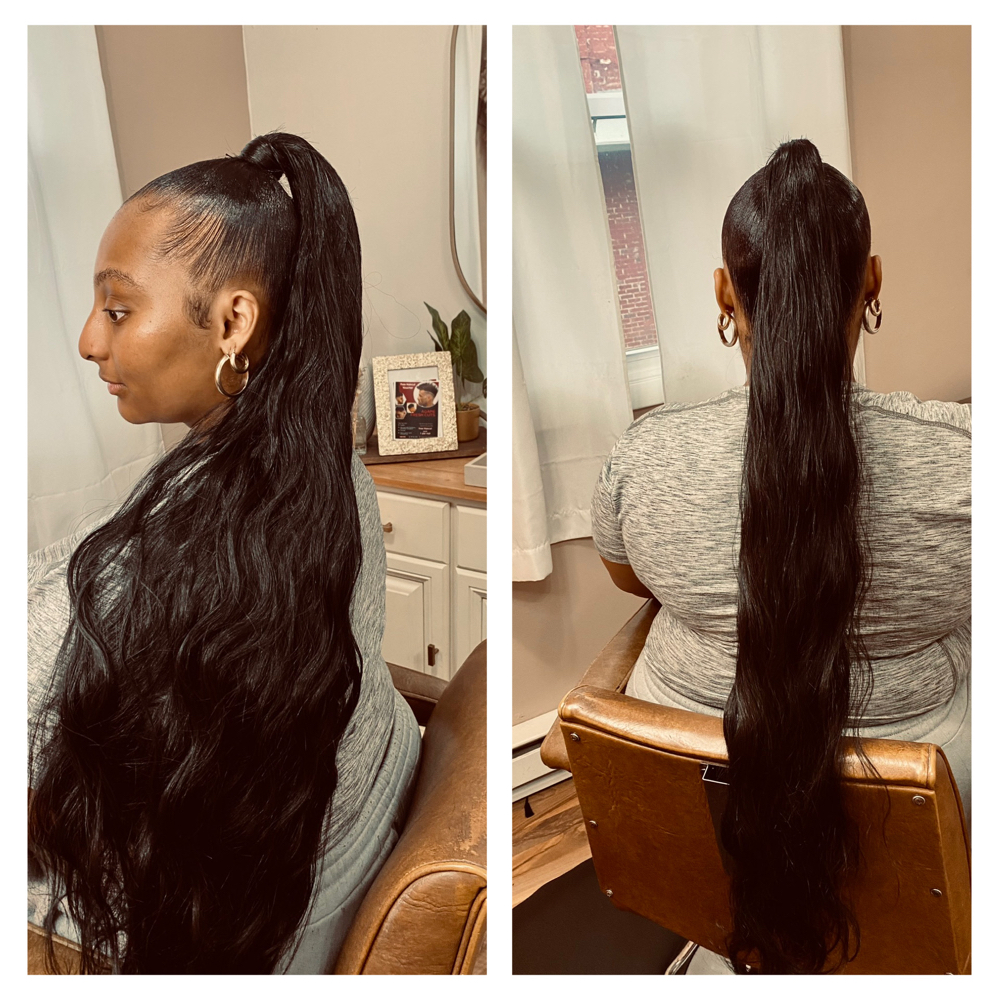 Sleek Ponytail With Extentions