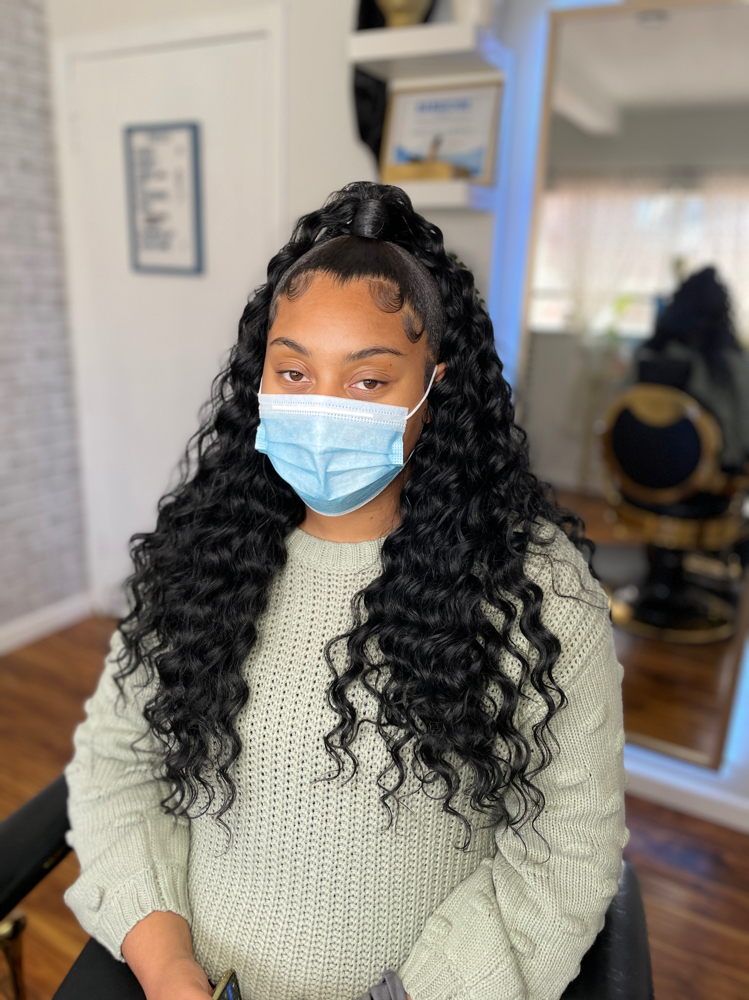Half Ponytail / Half Sew In
