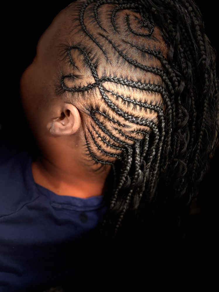 Adult Mohawk With Stitch Braids at Braids By Bri in Nashville, TN