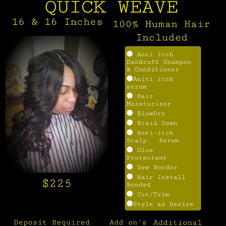 Quick Weave + 16/18 In Included