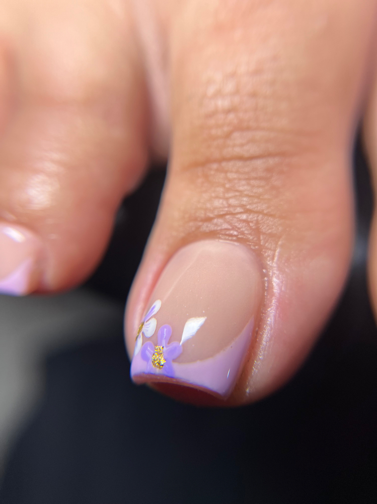 Acrylic Toes with Pedicure