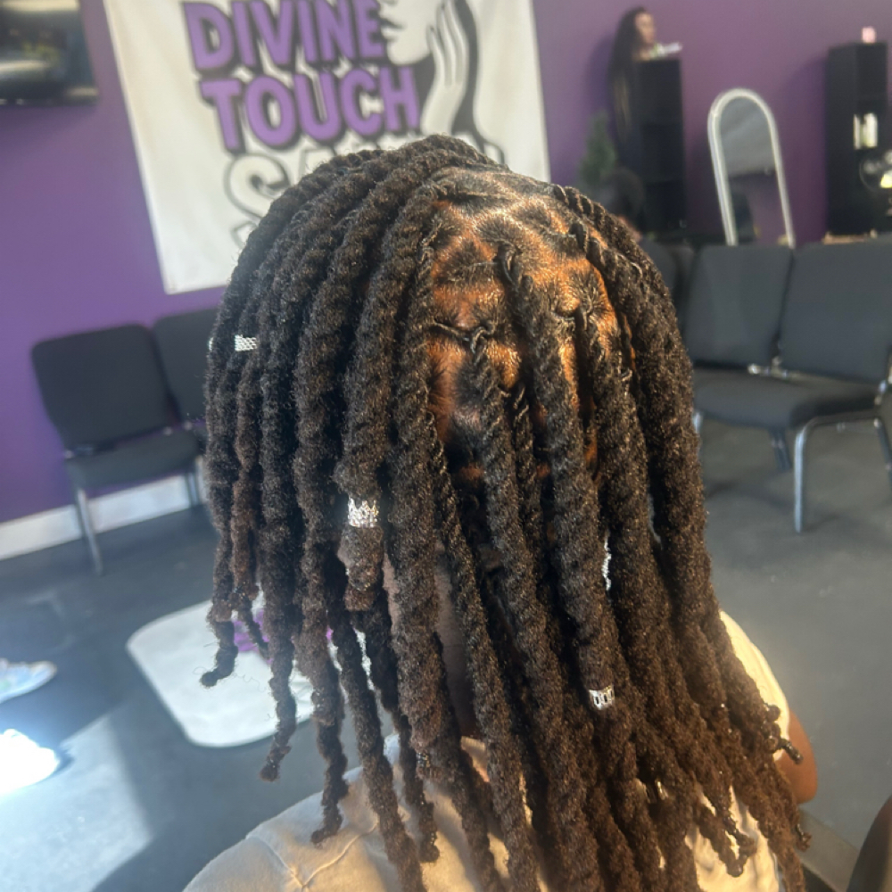 Two strand twist W/ Locs at Michelle Wapples in Columbus, GA