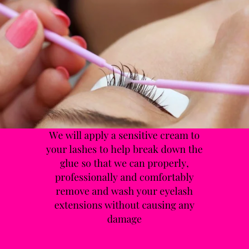 Eyelash Extension Removal+Lash Bath