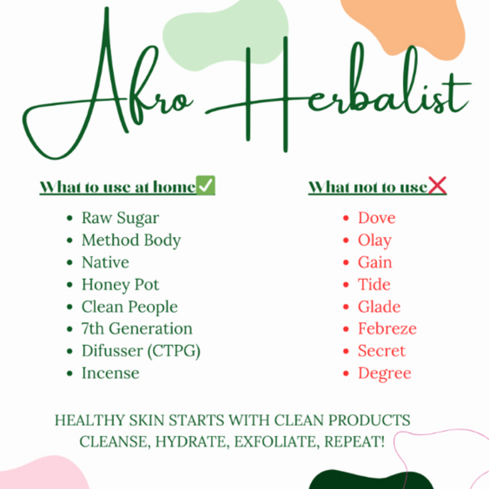 Product Knowledge Consutaion at Afro Herbalist Spa in Warren, MI