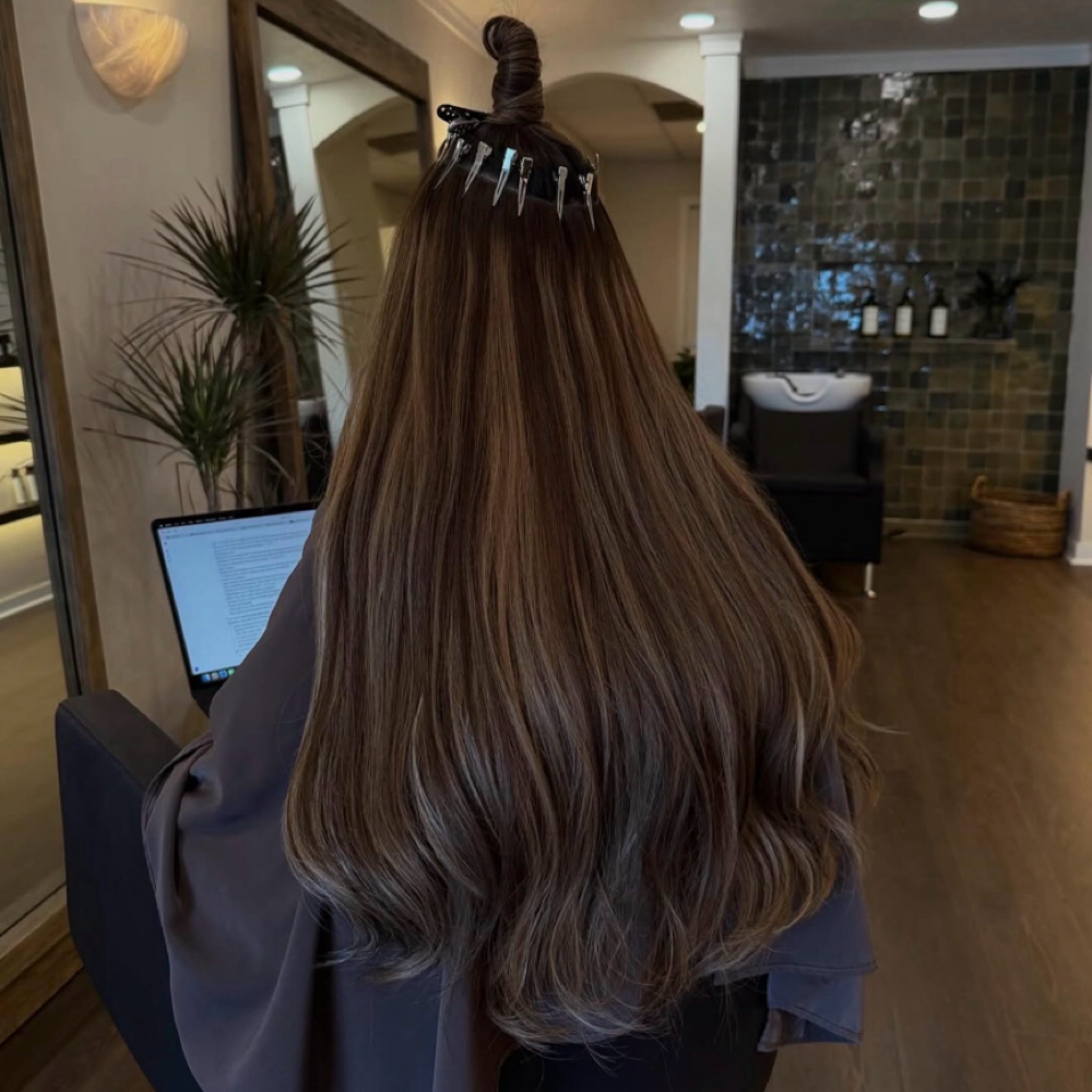 Hand Tied Weft (3 Rows) at The Mane Strand in Wexford, PA