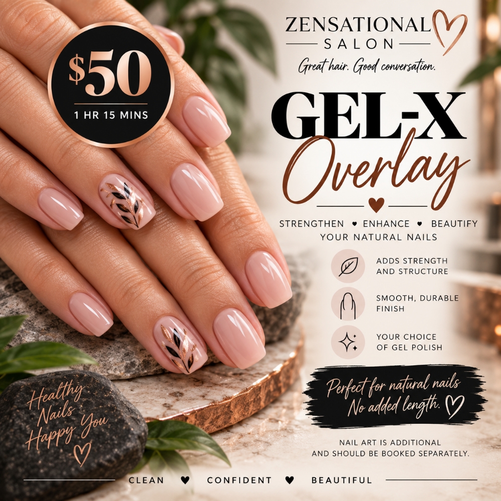 Overlay Gel X at Zensational Salon in The Dalles, OR