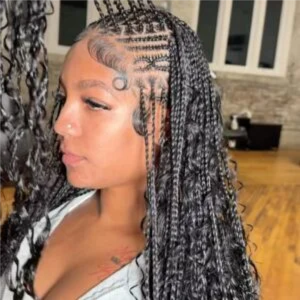 Fulani Boho Braids at Hollywood Soul Salon Ouchlesshairbraiding in San Diego, CA