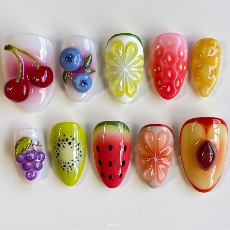 Complex 3d Nail Art Per Nail