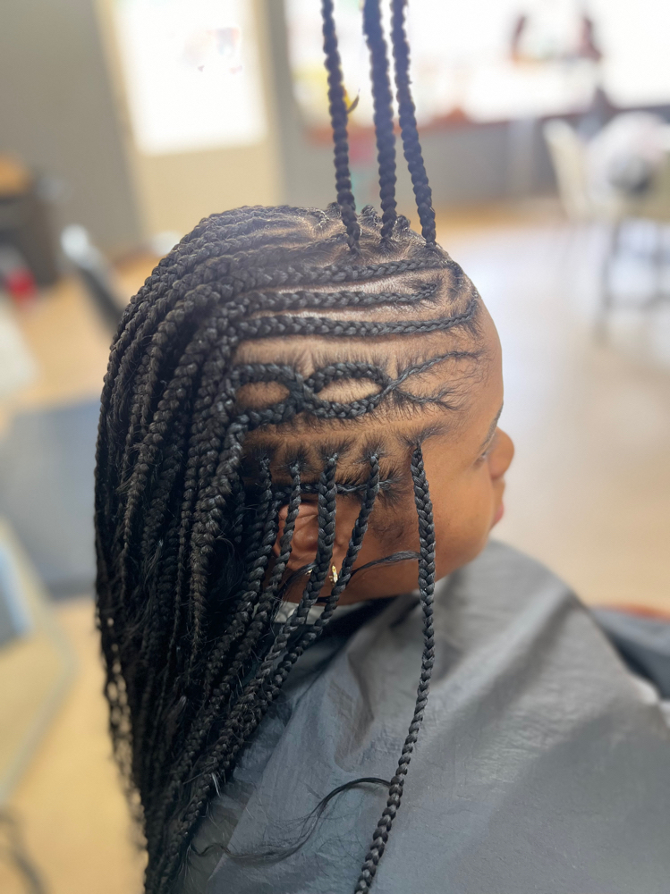 Small Fulani/freestyle Braids