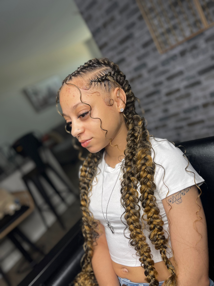 Butterfly Stitch Braids at Keyzkreativestylz in Chesapeake, VA