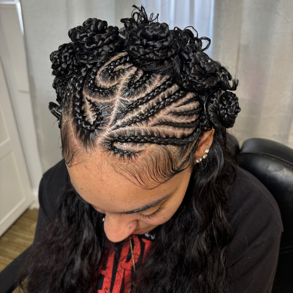 Fulani Braids (With Feed Ins)