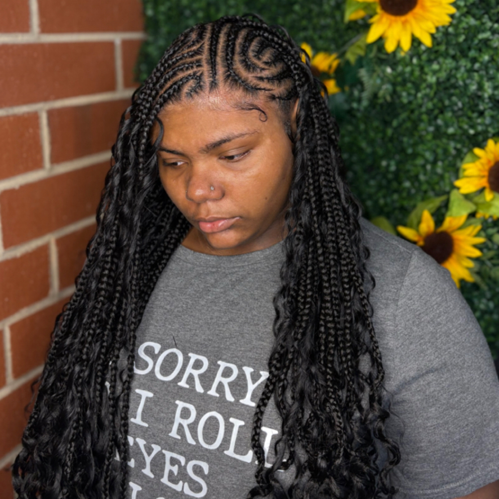Fulani + Knotless at Glammed By Lexx in Hickory, NC