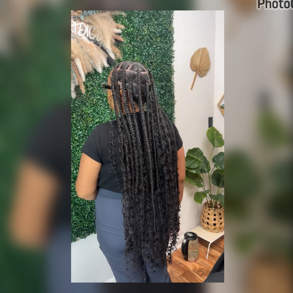 Passed Waist Large Boho Box Braids