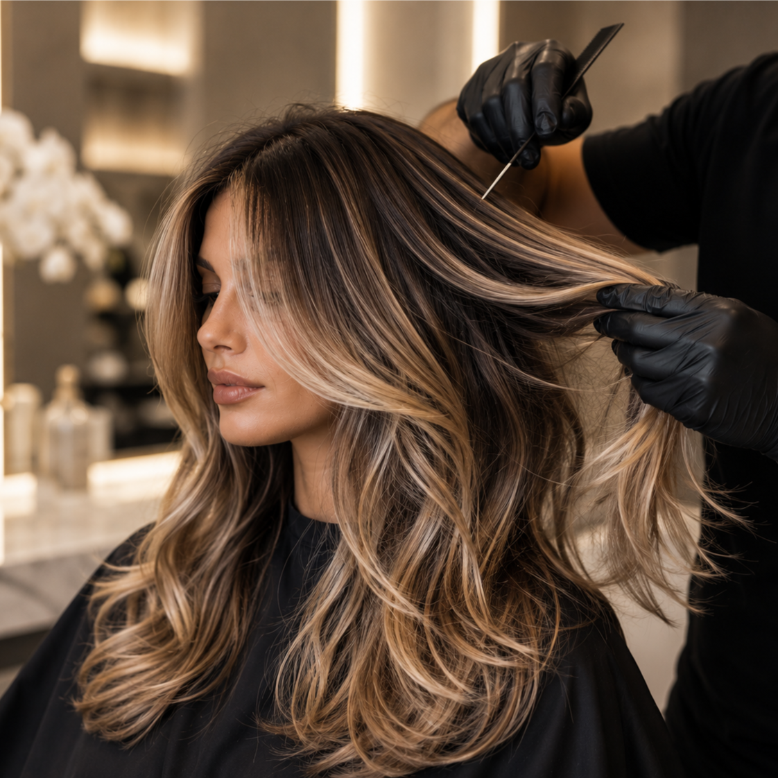 Simon Half Balayge at Natural Hair Center in Aventura, FL