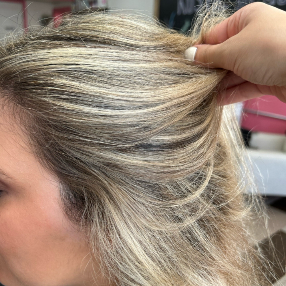 Root Tap w/ Partial Foil Retouch at Rustic Beauty in Sanborn, NY