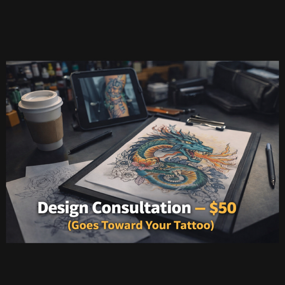 Design Consultation 50 Go Toward at Tattoo Whitney Houston in Houston, TX