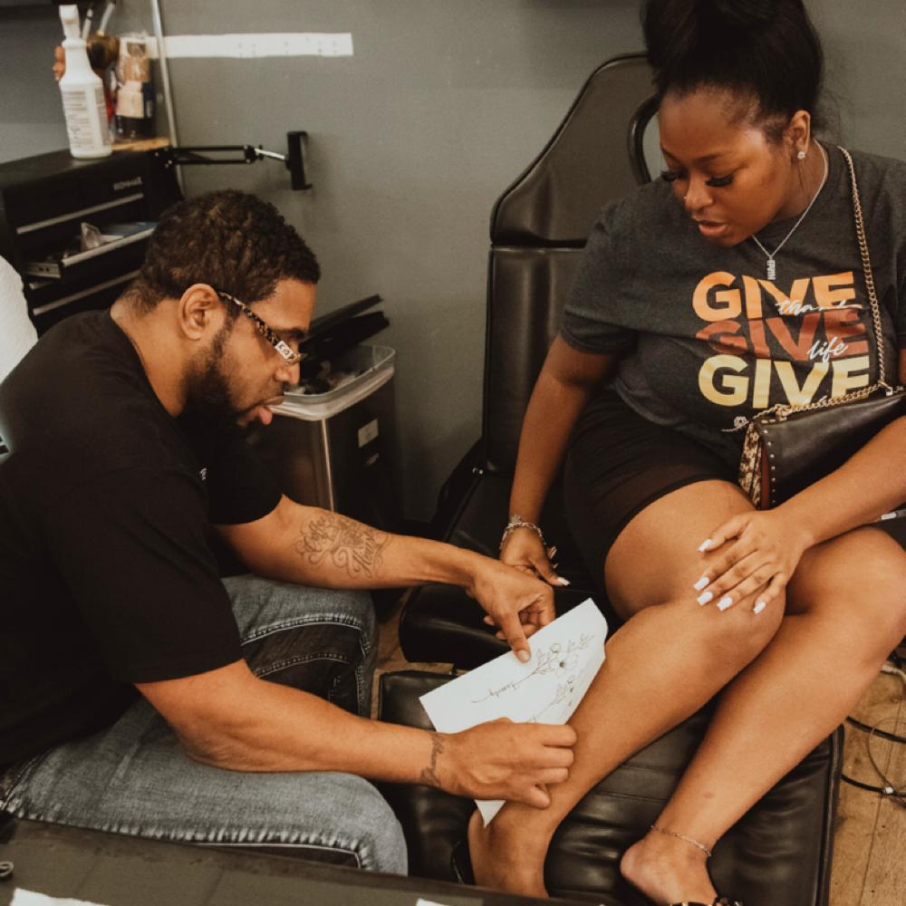 Design Consultation 50 Go Toward at Tattoo Whitney Houston in Houston, TX